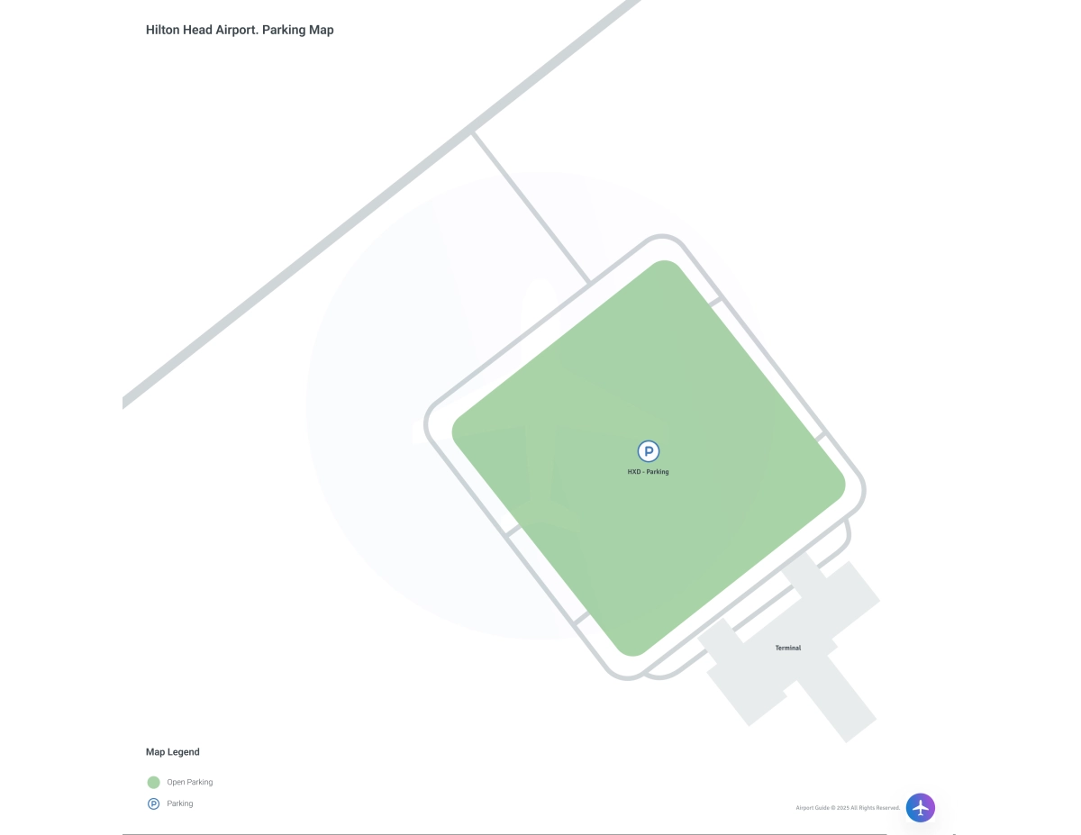 Hilton Head Airport (HXD) Parking Map