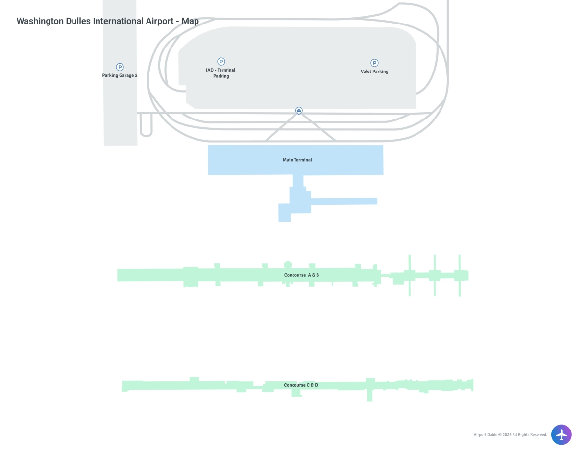 Washington Dulles International Airport (IAD) Map