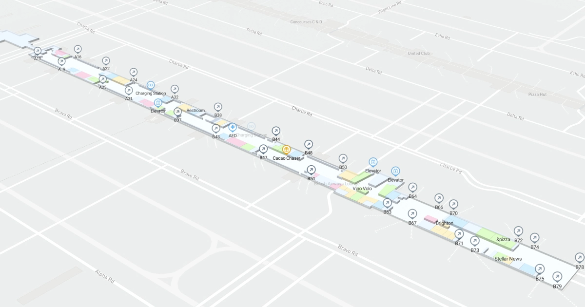 IAD Concourse A Level 2 Interactive map