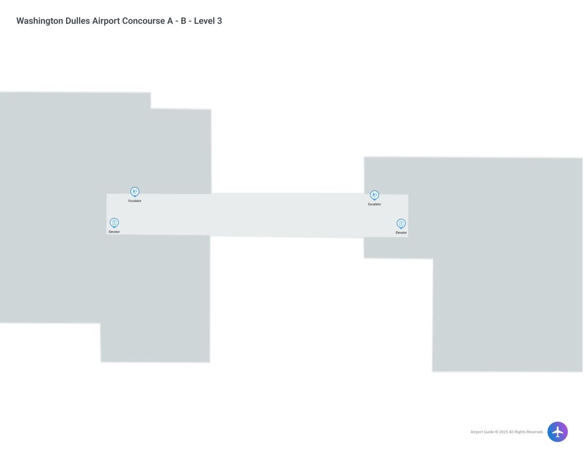 IAD Concourse A Level 3 map