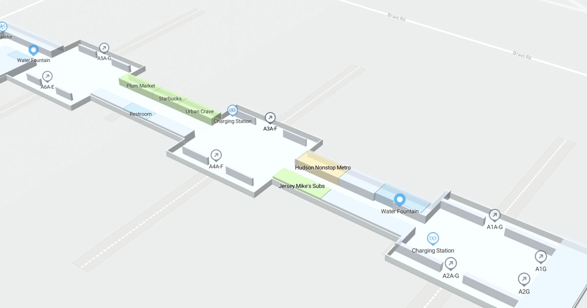 IAD Concourse A Level B Interactive map
