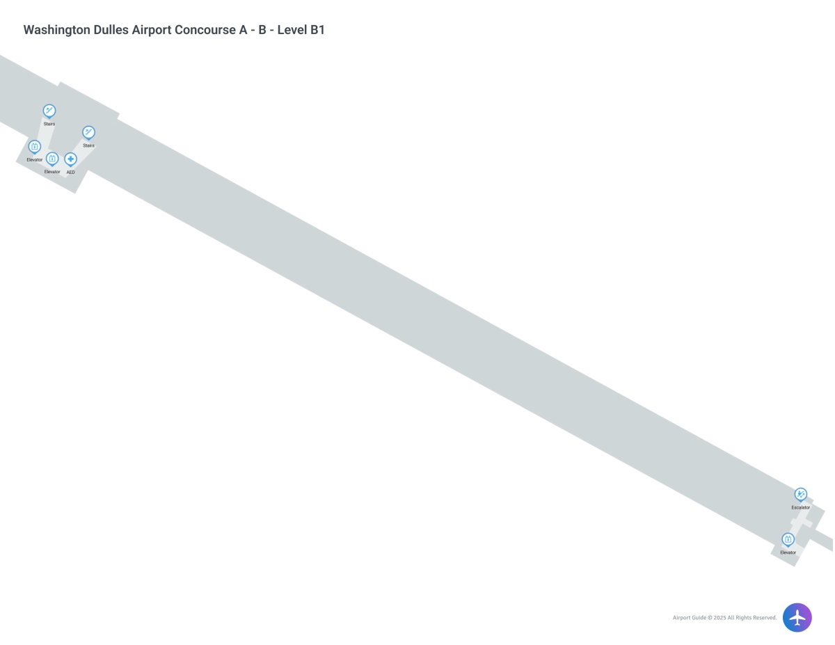IAD Concourse A / Level B1 Map