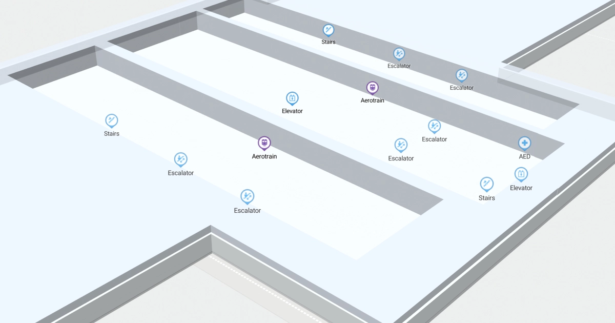 Washington Dulles International Airport Concourse A Map