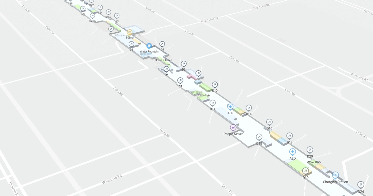 Washington Dulles International Airport Concourse C Interactive Map
