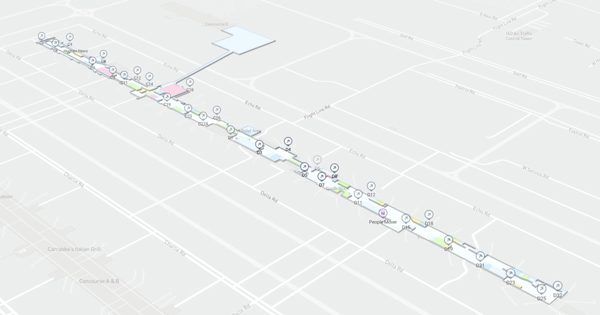 Washington Dulles International Airport Concourse C Map