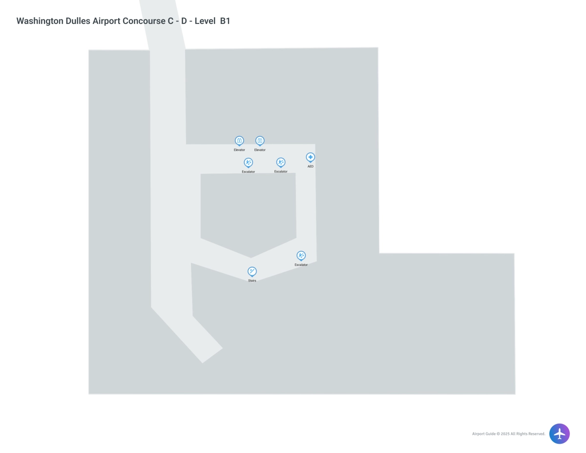 IAD Concourse C Level B1 map