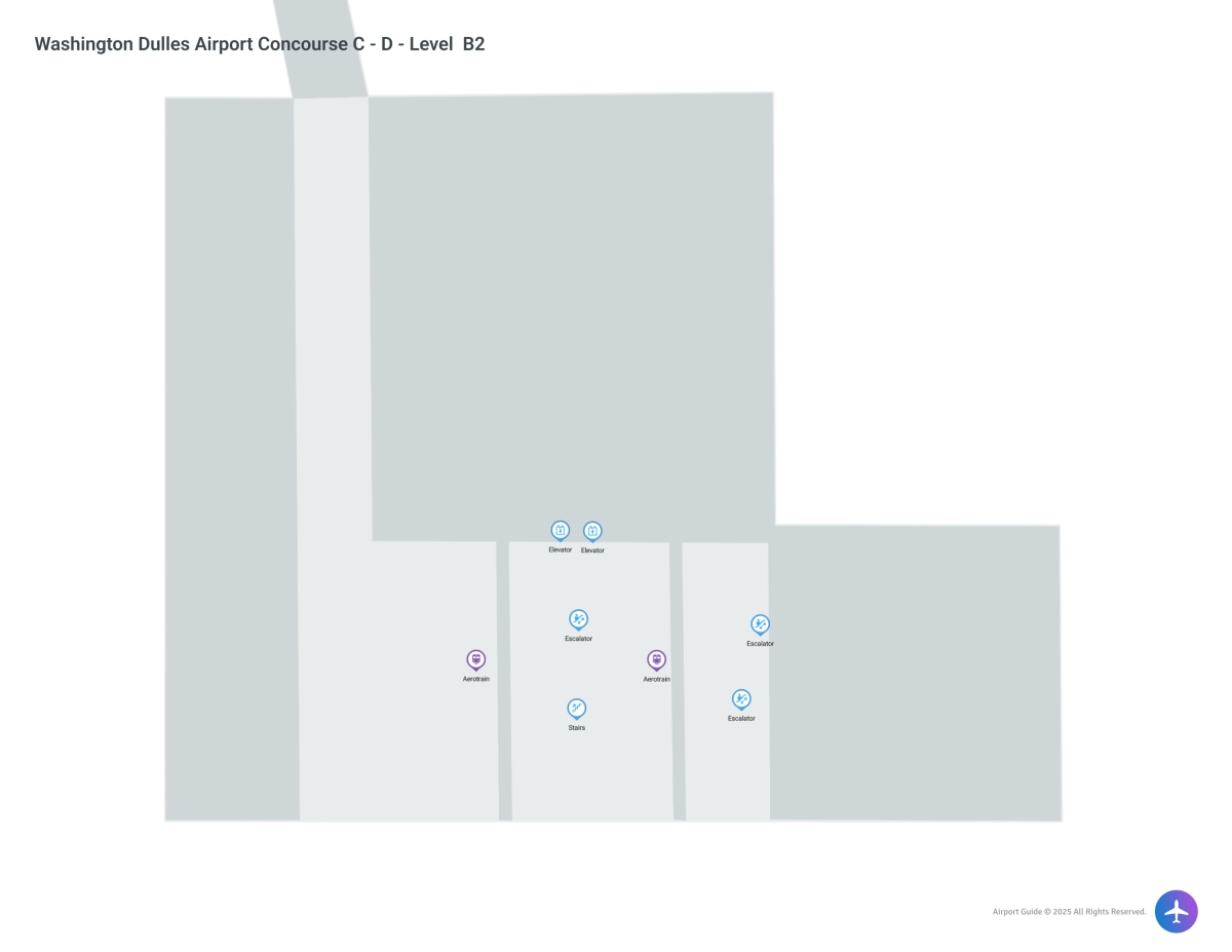 IAD Concourse C Level B2 map