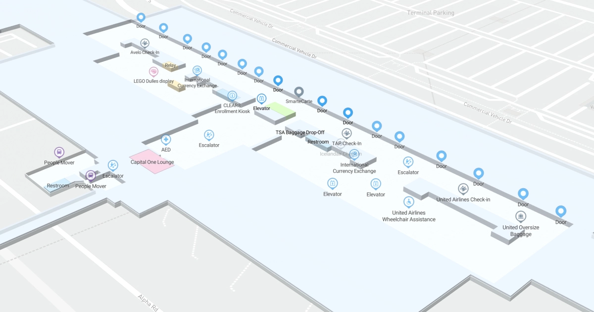 IAD Terminal Level 2 Interactive map