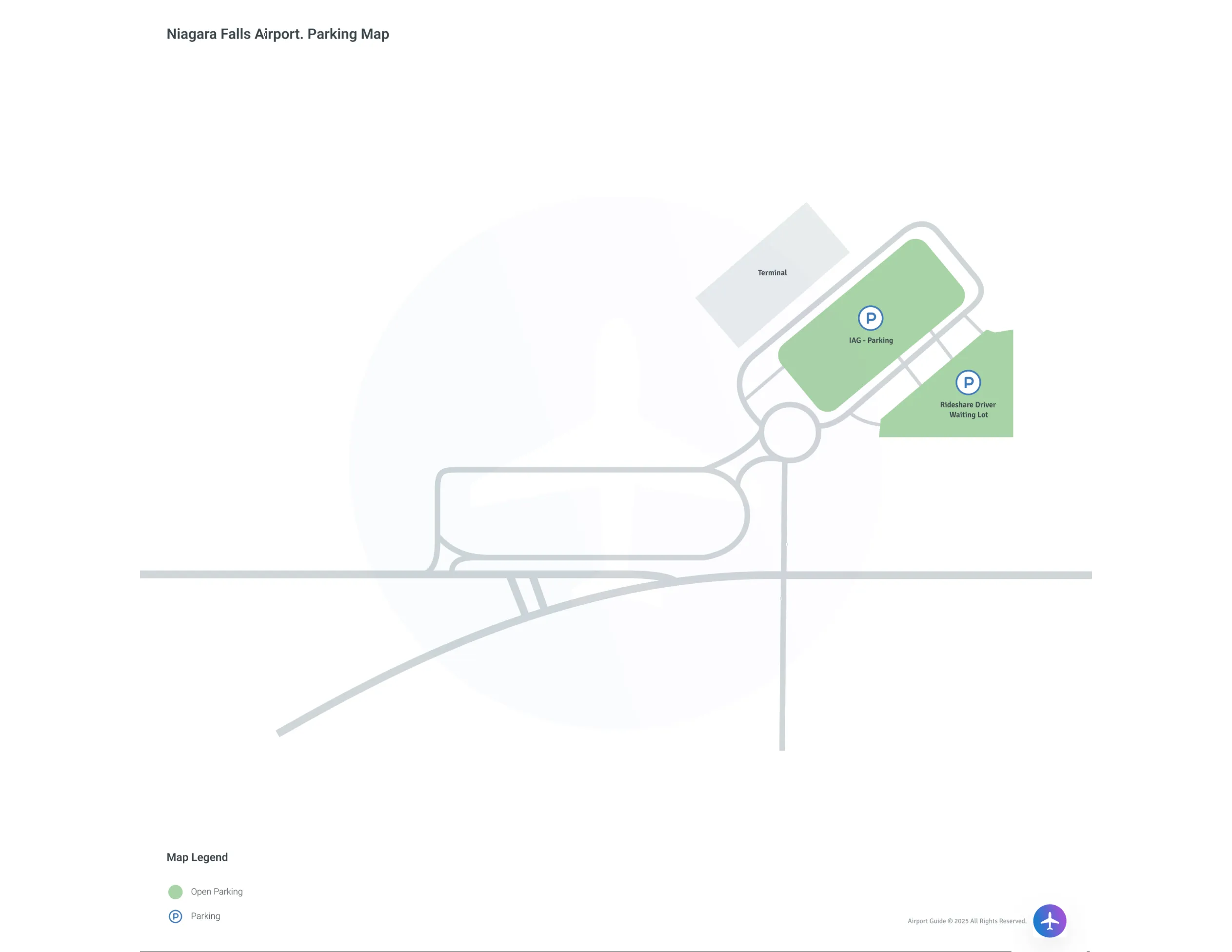 Niagara Falls International Airport (IAG) Parking Map