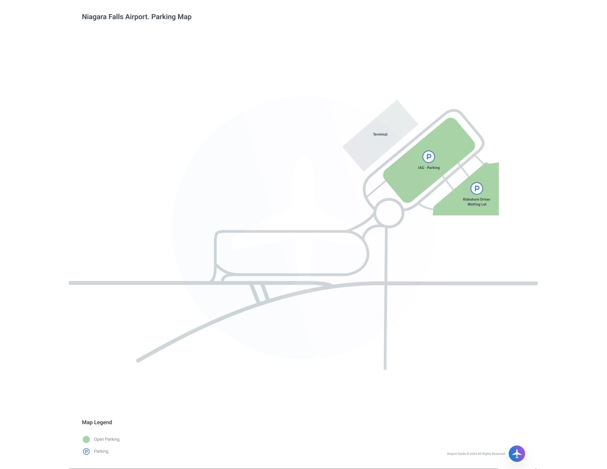 Niagara Falls International Airport (IAG) Parking Map