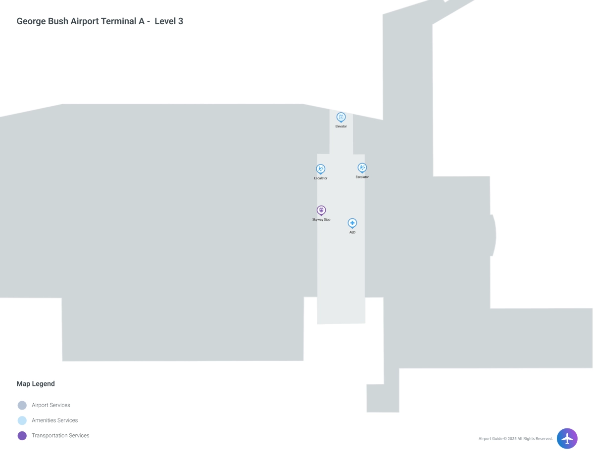 IAH Terminal A / Level 3 Map