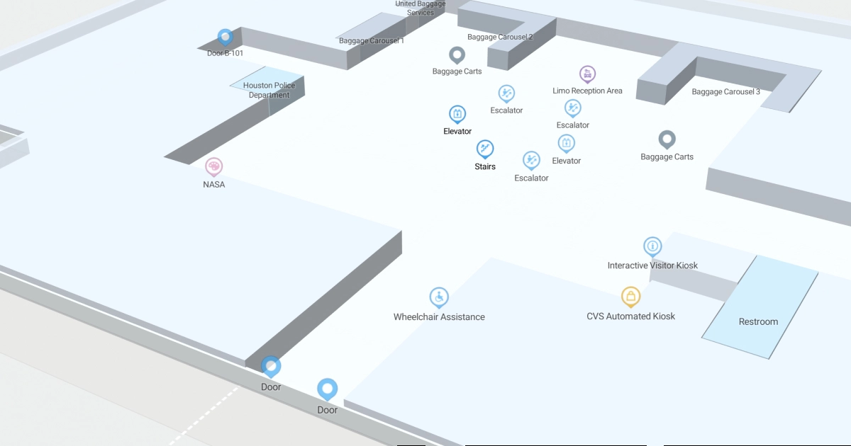 George Bush Intercontinental Airport Terminal B Map