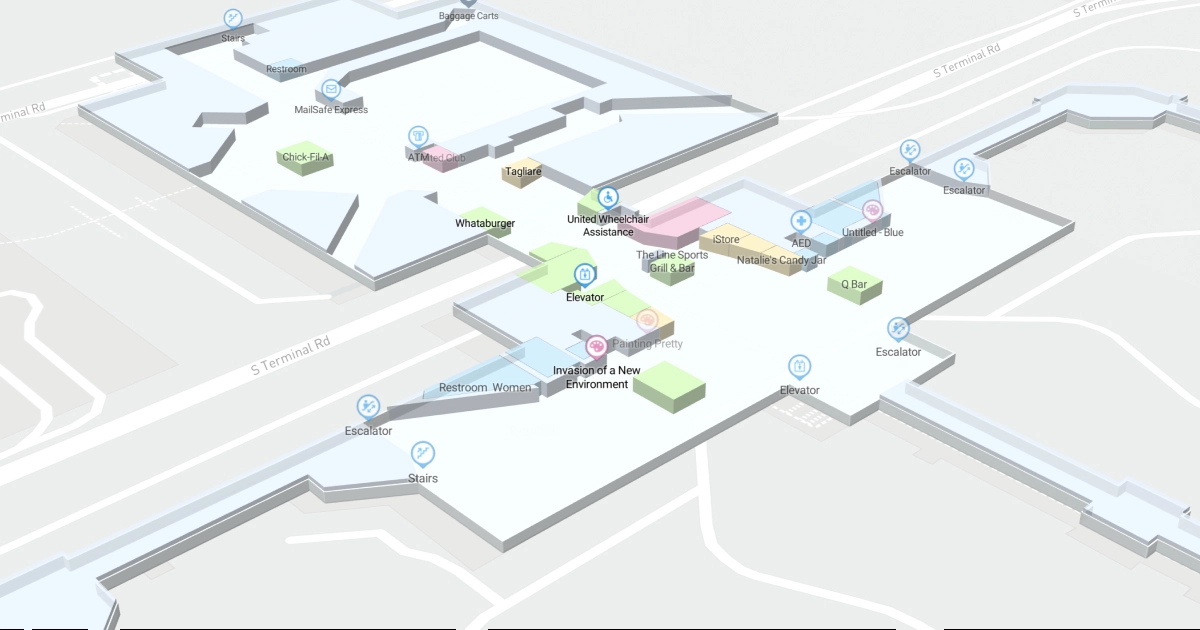 George Bush Intercontinental Airport Terminal B Map