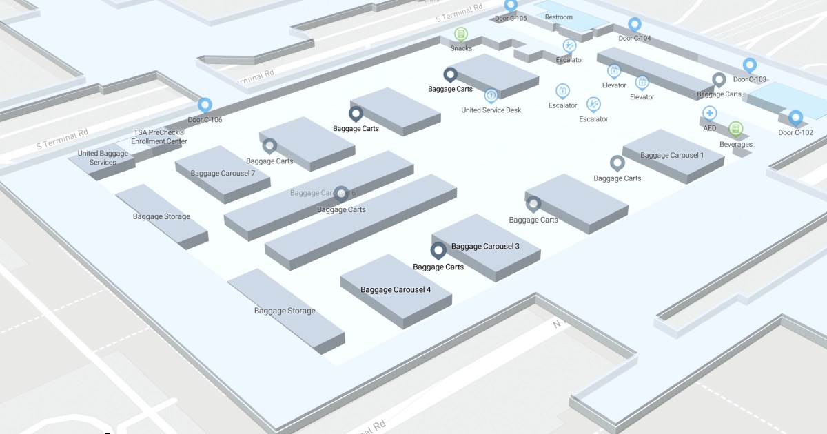 George Bush Intercontinental Airport Terminal C Map