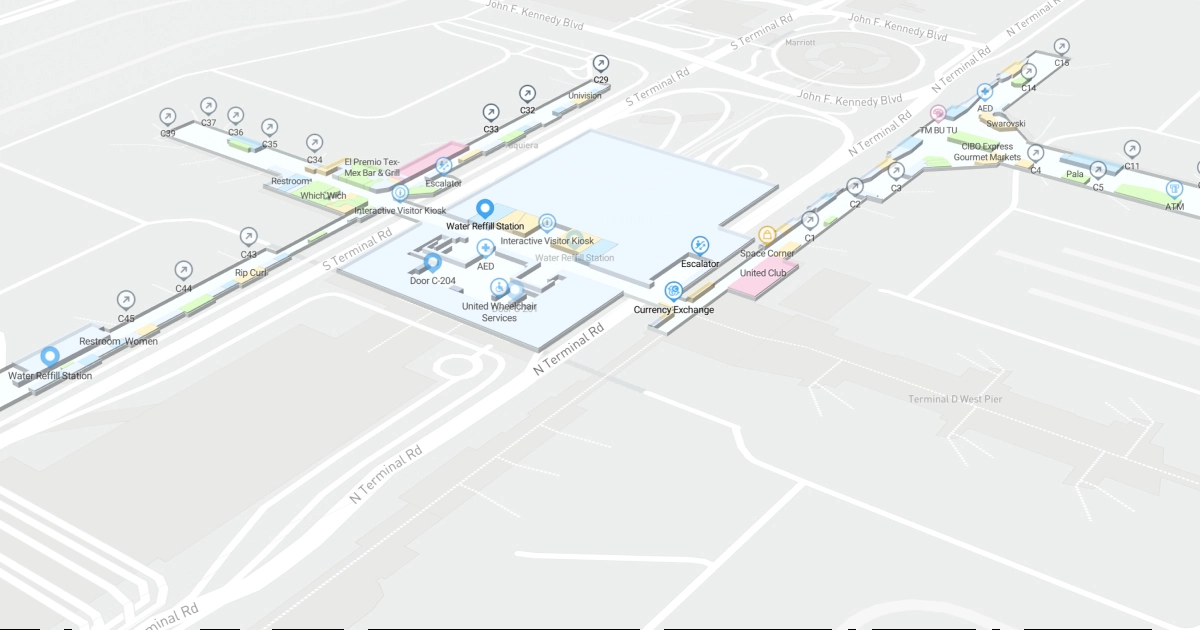 George Bush Intercontinental Airport Terminal C Map