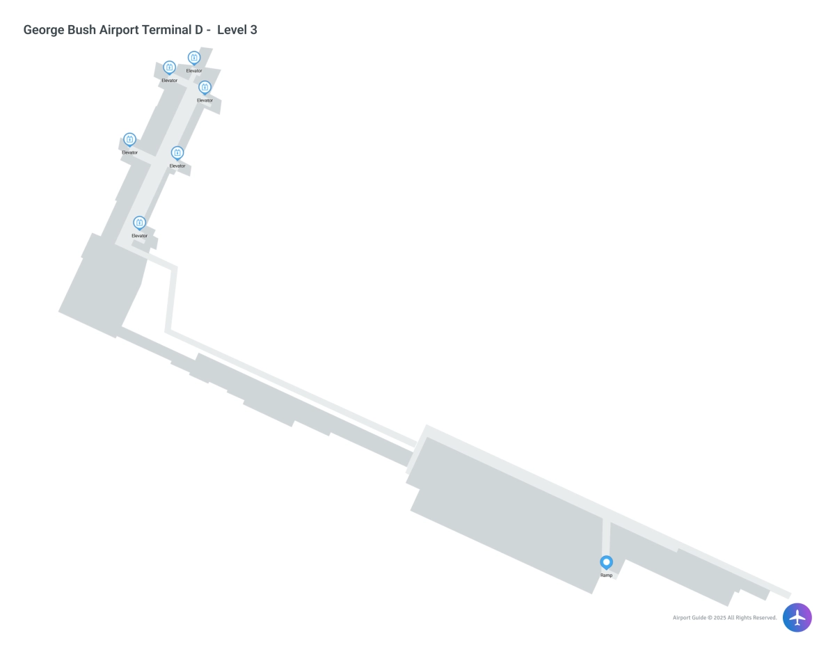 IAH Terminal D / Level 3 Map
