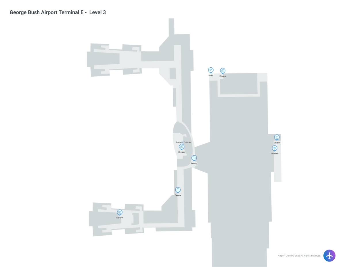 IAH Terminal E / Level 3 Map