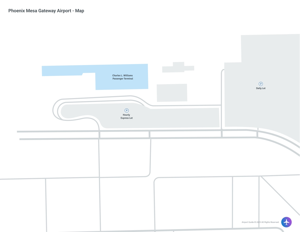 Phoenix-Mesa Gateway Airport (IWA) Map