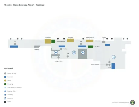 IWA Airport Terminal Map