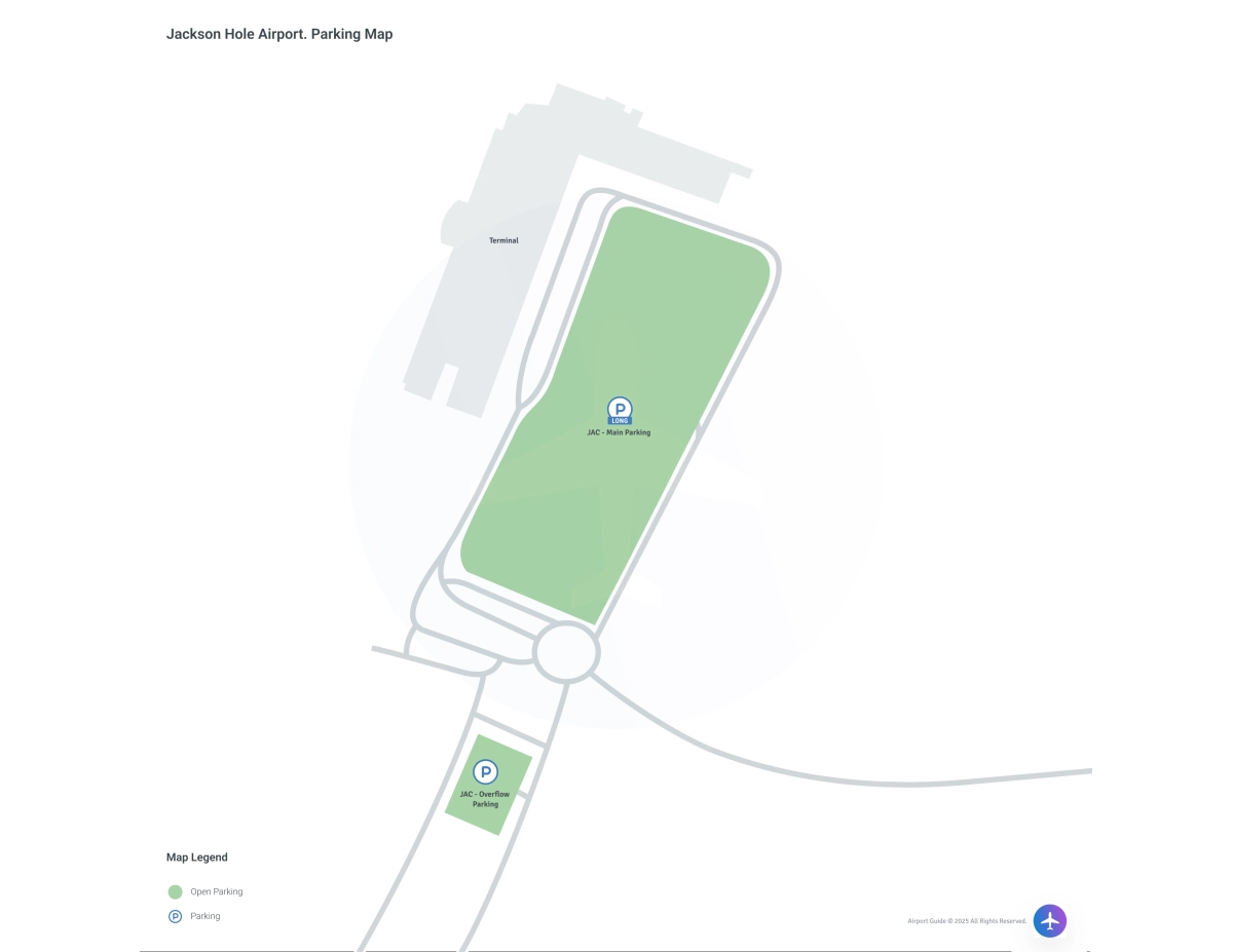 Jackson Hole Airport (JAC) Parking Map