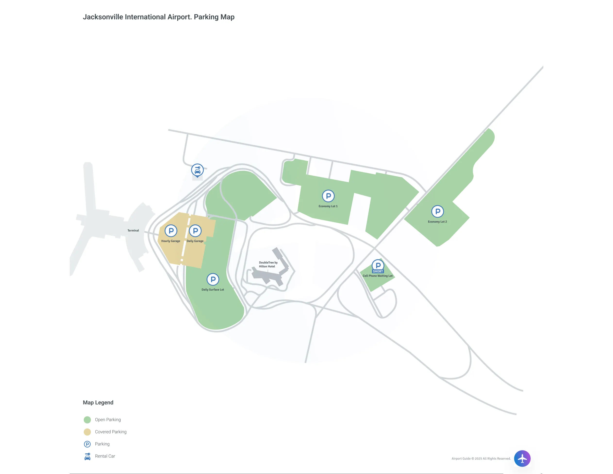 Jacksonville International Airport (JAX) Parking Map