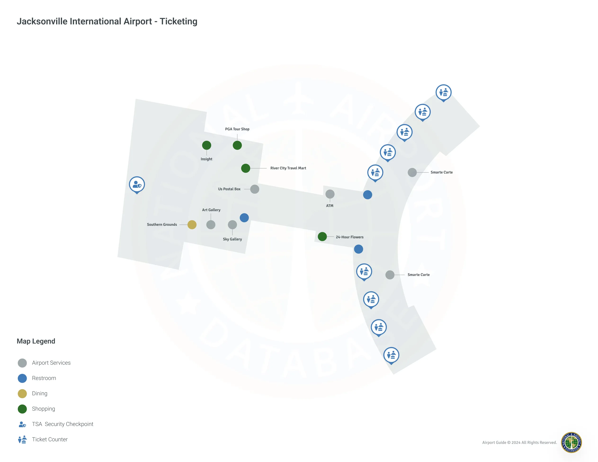 JAX Terminal Level 1 map