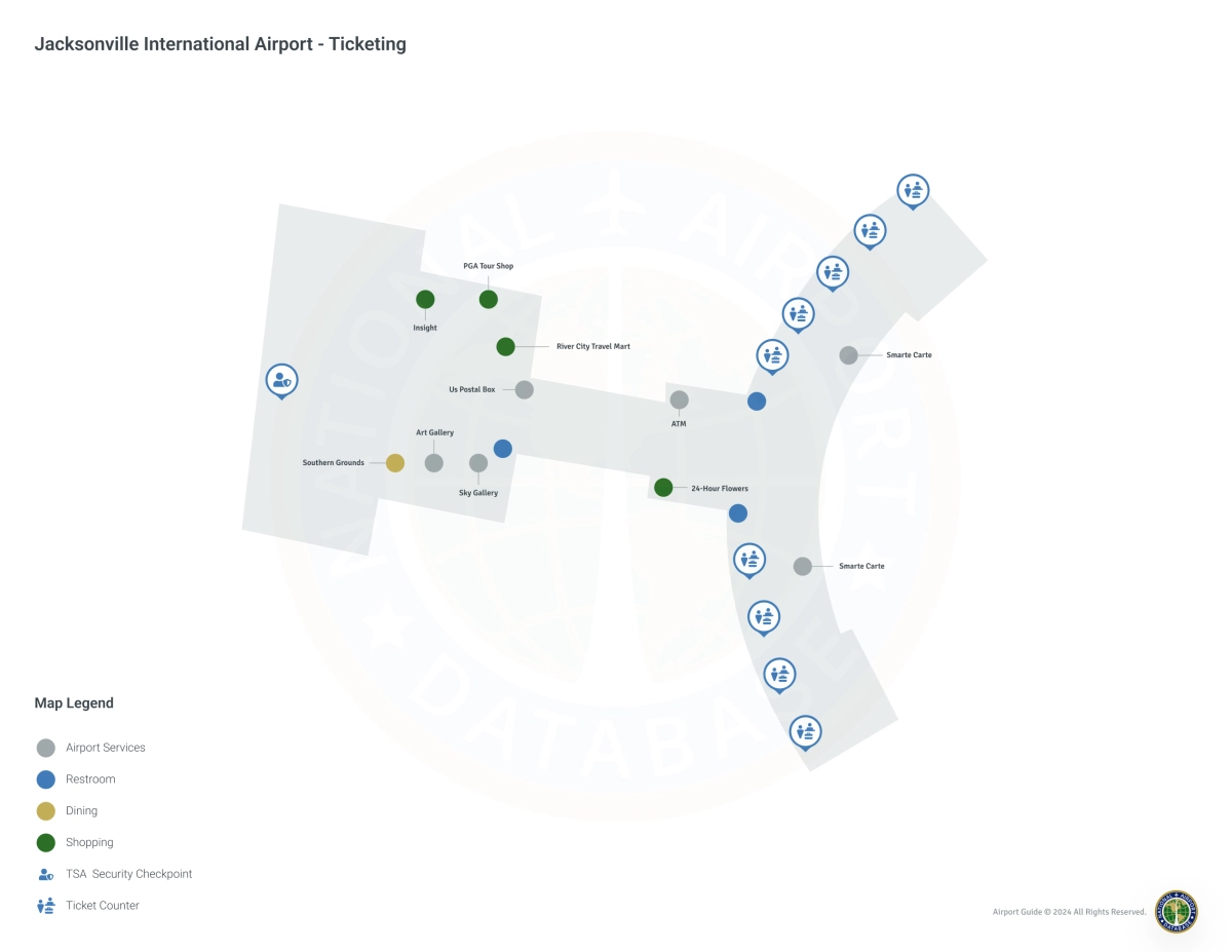 JAX Terminal Level 1 map
