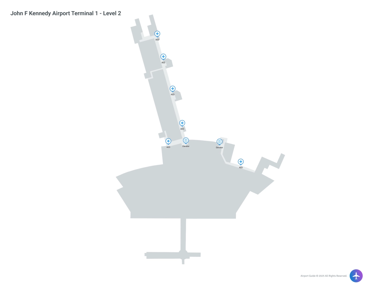 JFK Terminal 1 Level 2 map