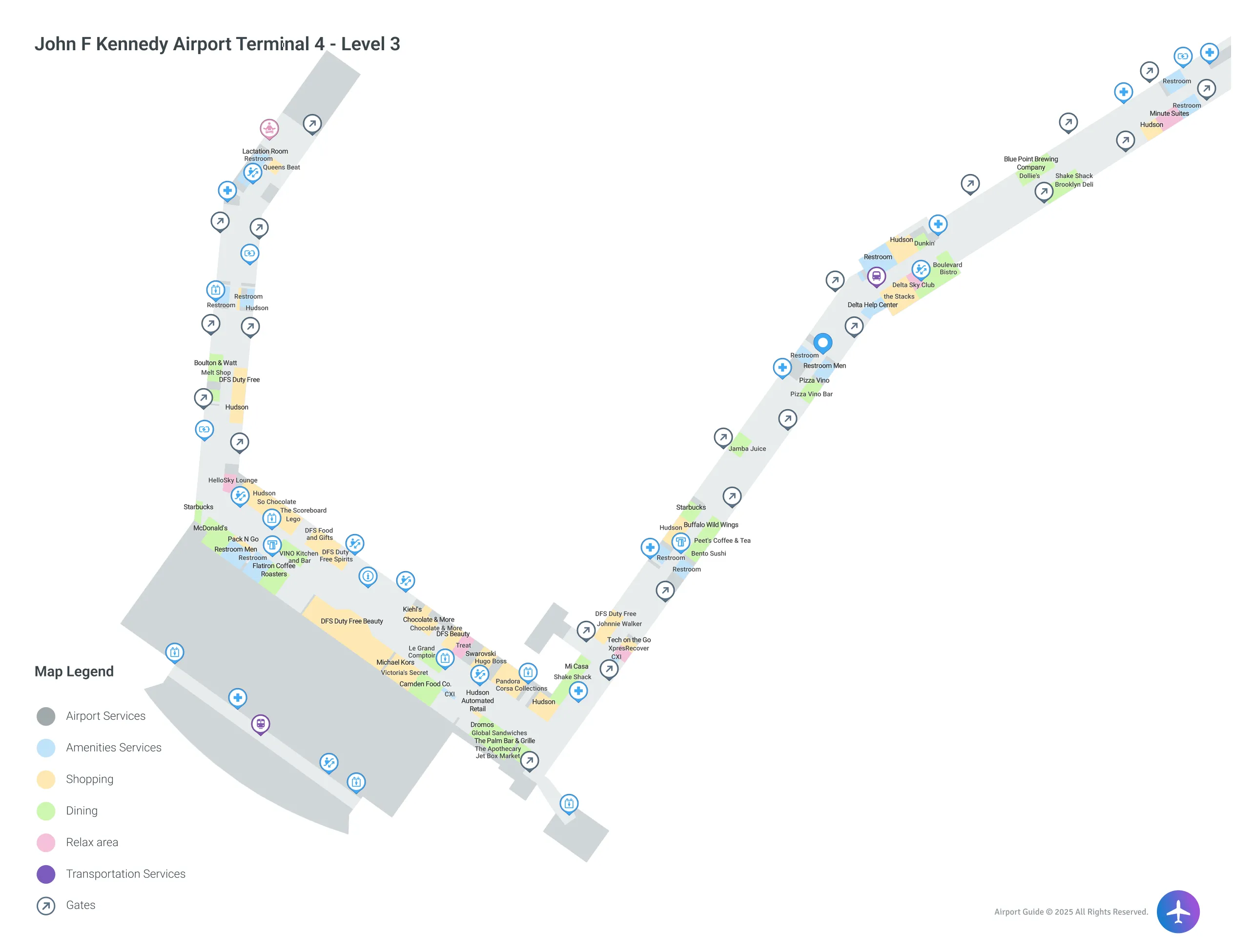 JFK Terminal 4 Level 3 map