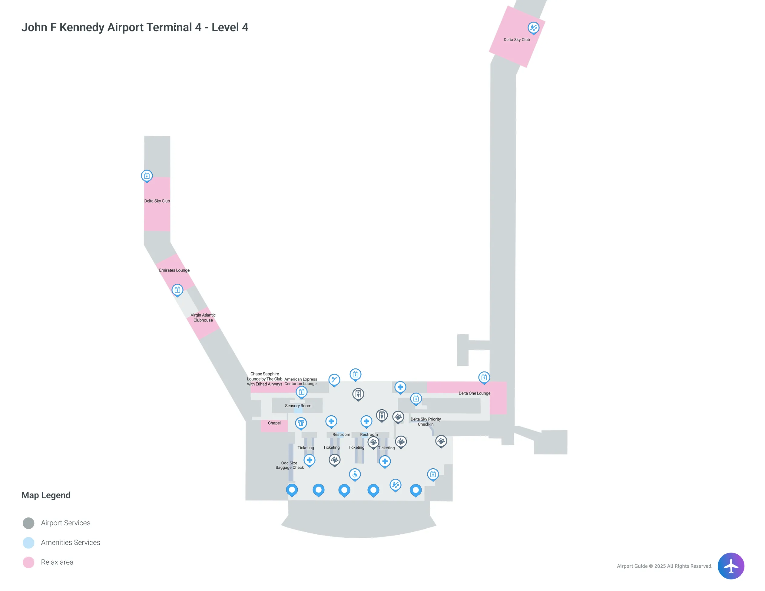 JFK Terminal 4 Level 4 map