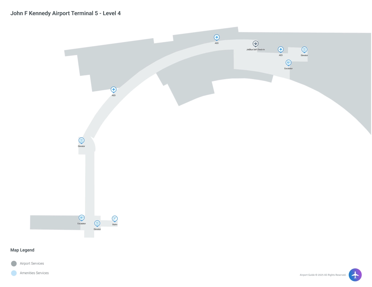 JFK Terminal 5 Level 4 map