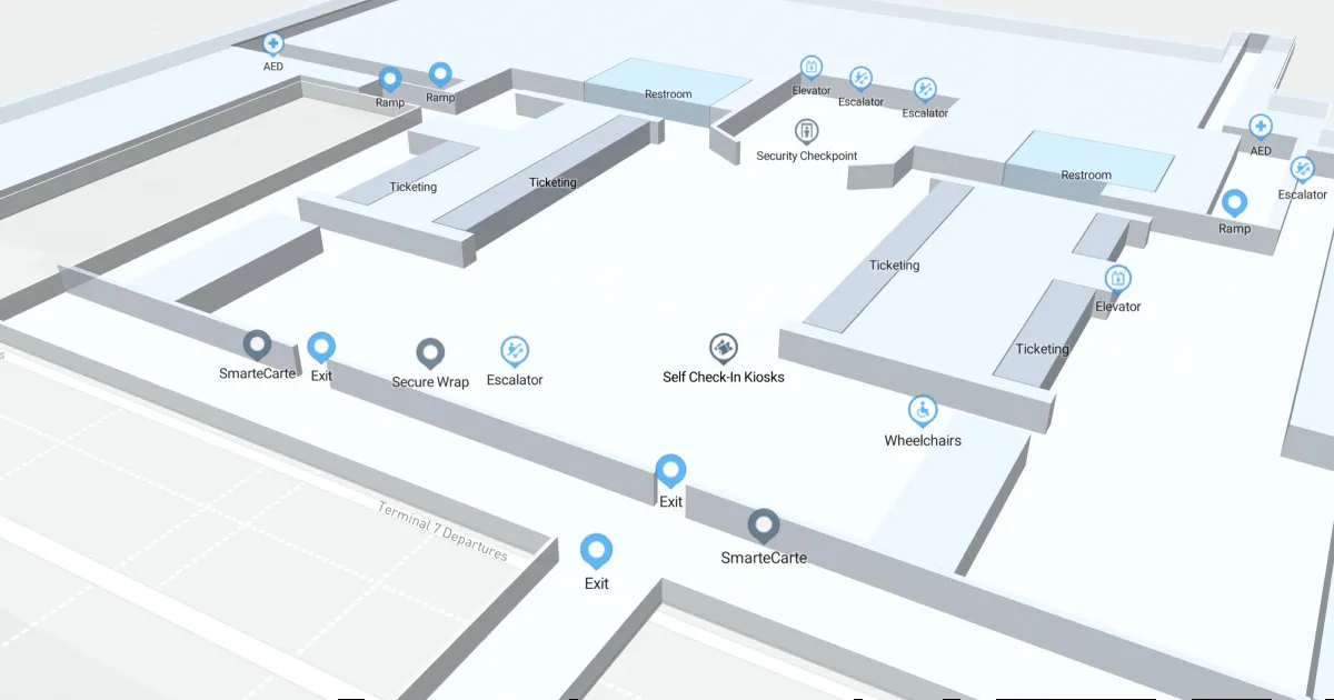 JFK Terminal 7 Level 2 Interactive map