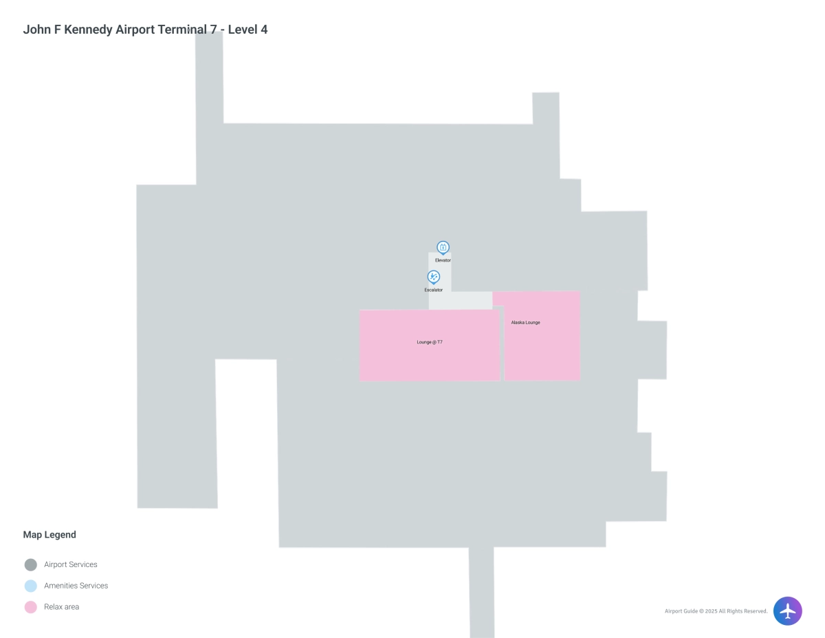JFK Terminal 7 Level 4 map