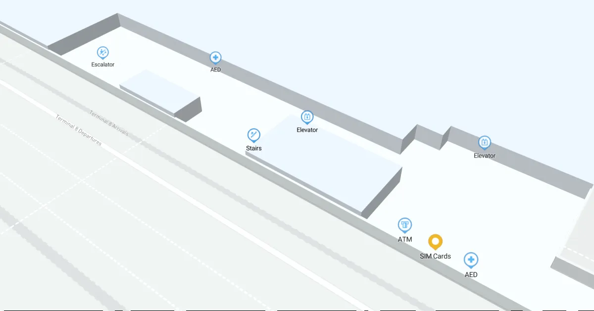 JFK Terminal 8 Level 2 Interactive map