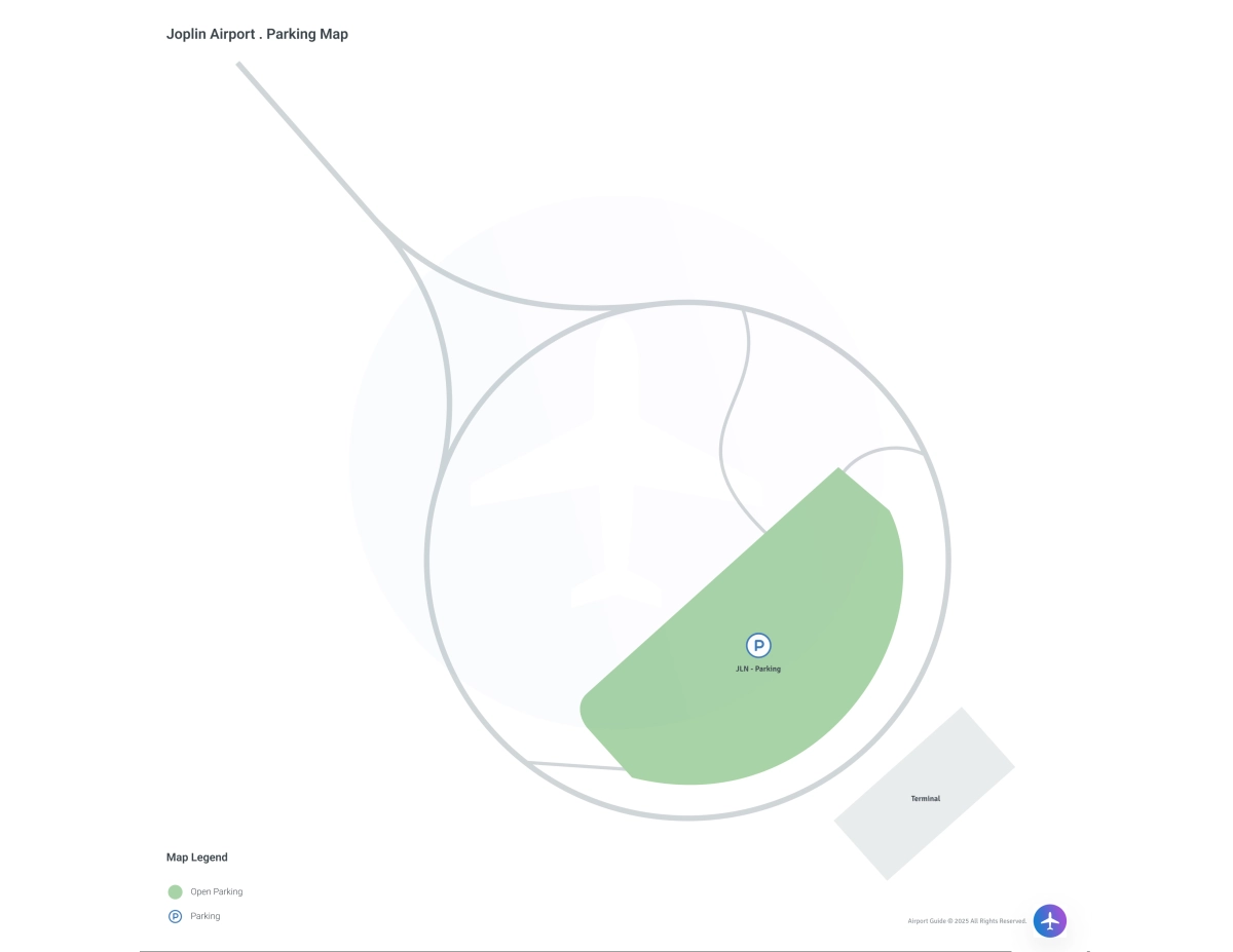 Joplin Regional Airport (JLN) Parking Map