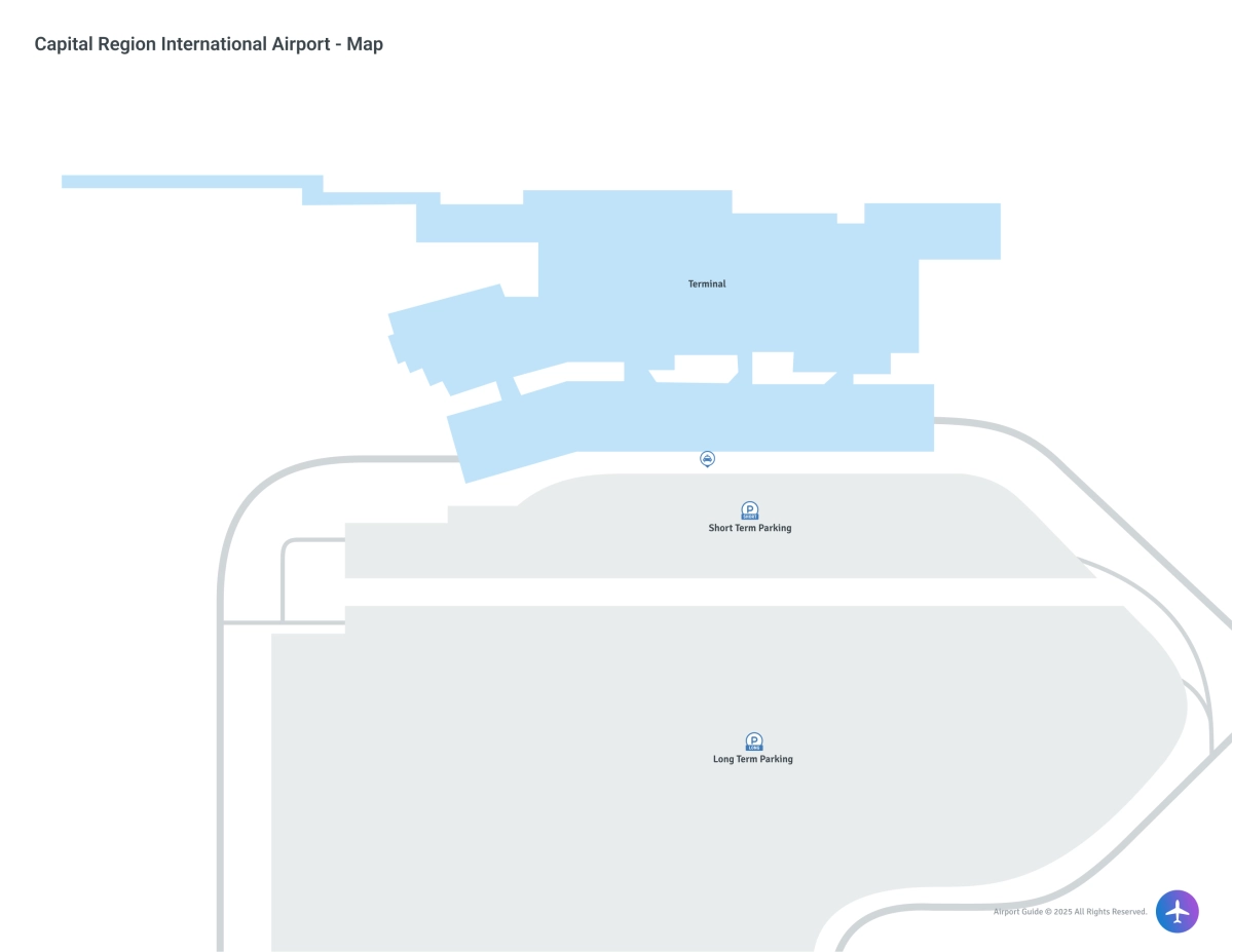 Capital Region International Airport (LAN) Map