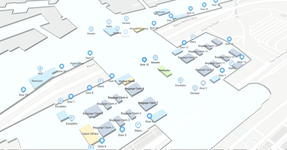 Harry Reid International Airport Terminal 1 Map