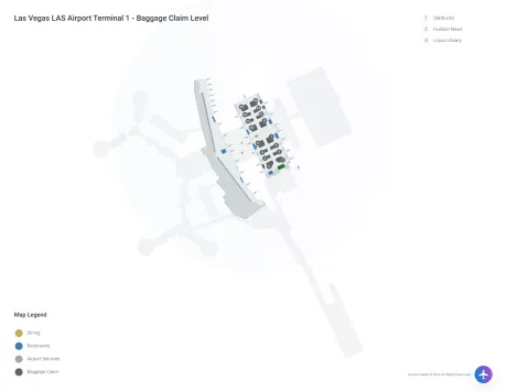 LAS Airport Terminal 1 Map