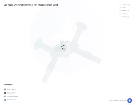 LAS Airport Terminal 1 D Map