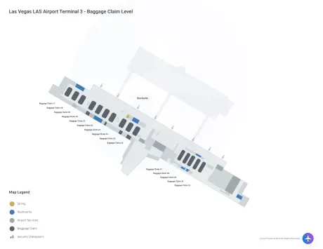 LAS Airport Terminal 3 Map