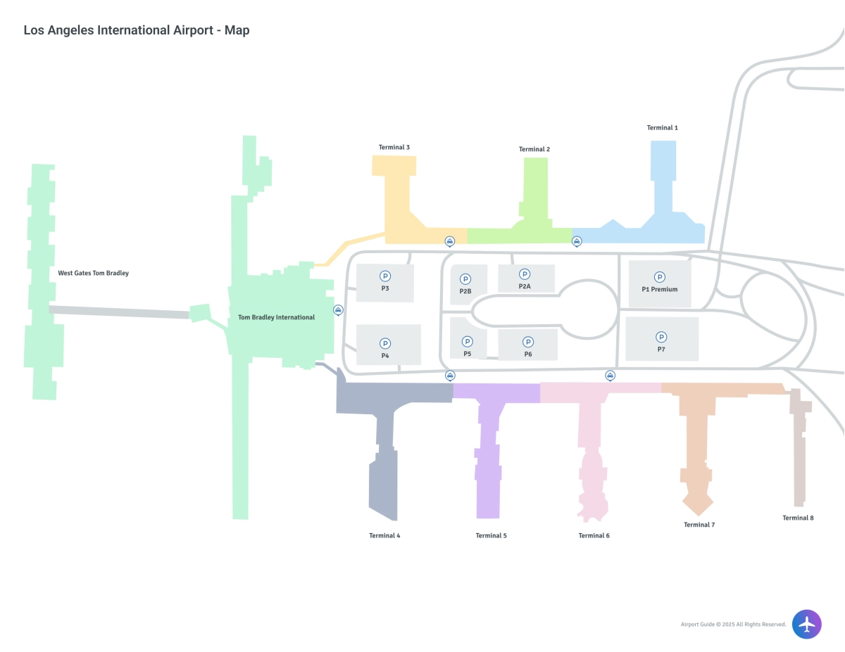 Los Angeles International Airport (LAX) Map