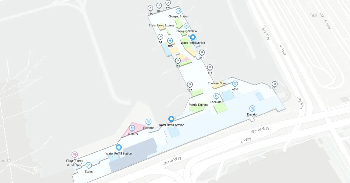 Los Angeles International Airport Terminal 1 Interactive Map