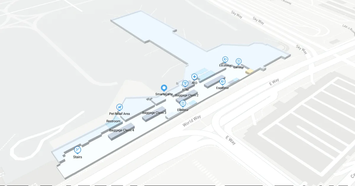 Los Angeles International Airport Terminal 1 Map