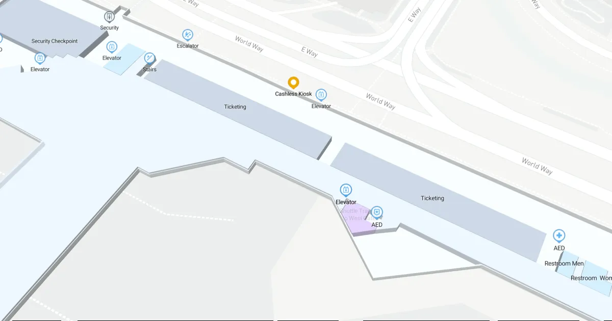 LAX Terminal 1 Level 2 Interactive map