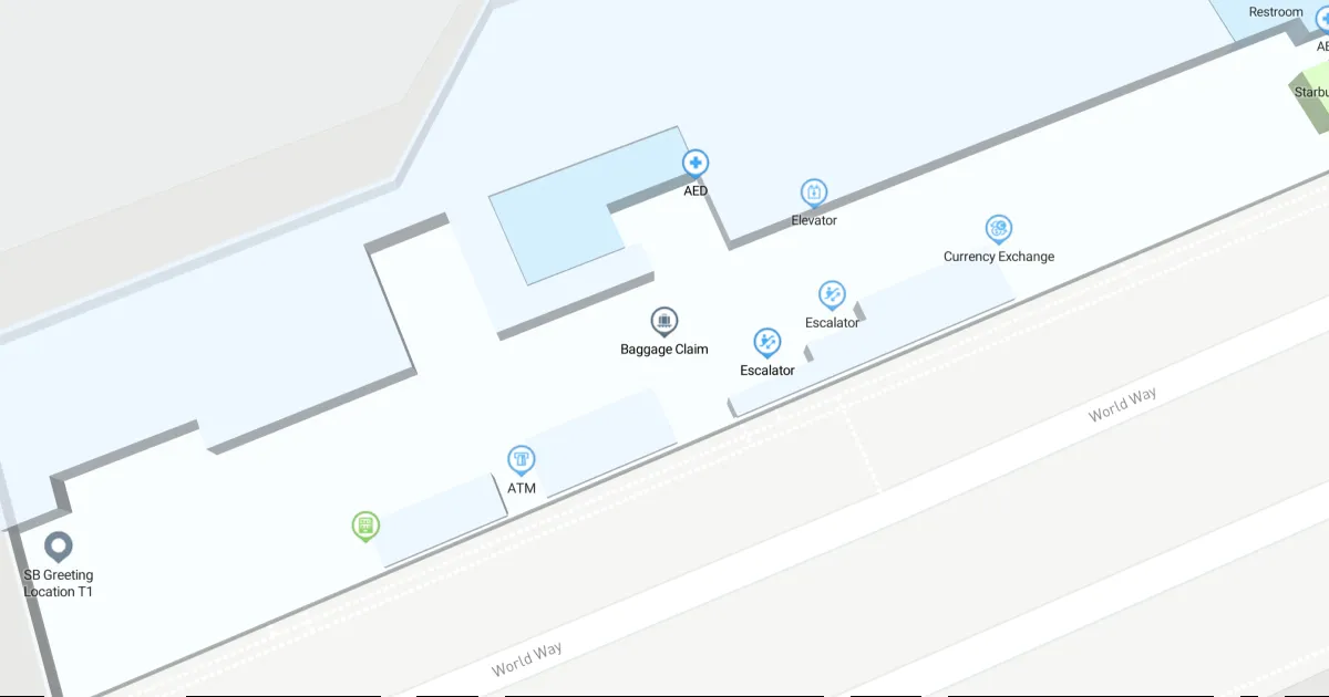LAX Terminal 2 Level 1 Interactive map