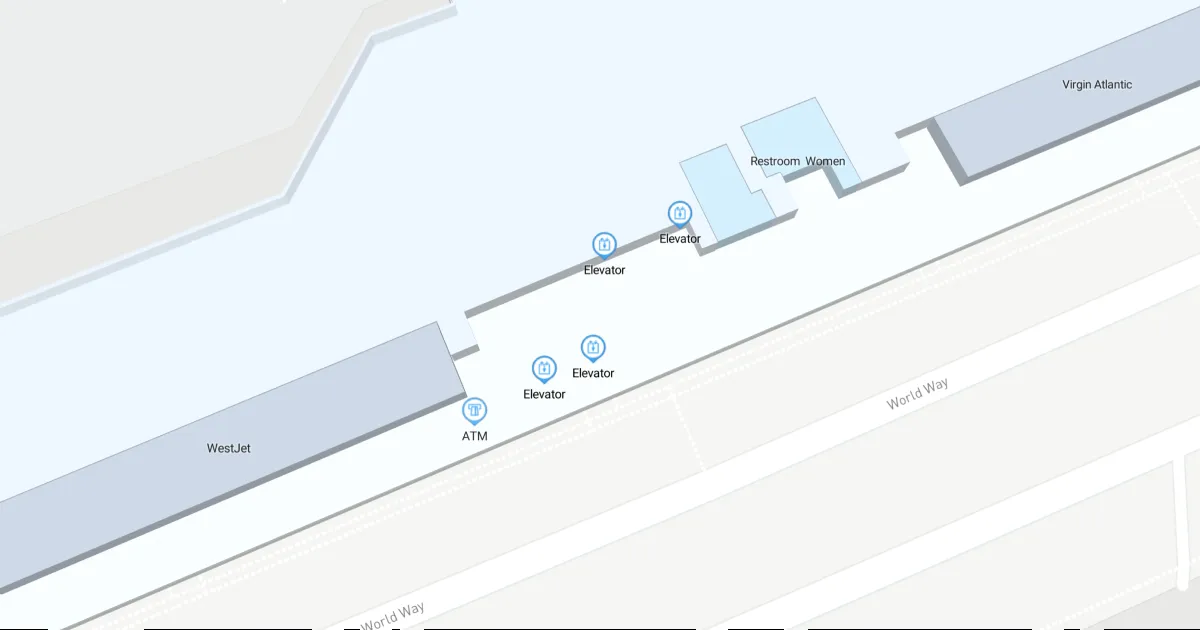 LAX Terminal 2 Level 2 Interactive map
