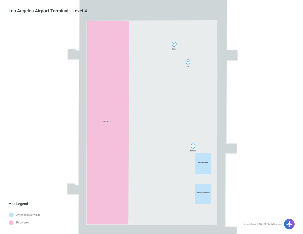 LAX Terminal 2 / Level 4 Map