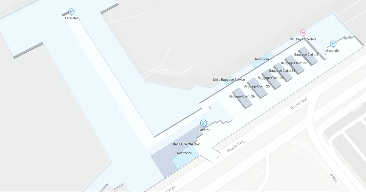 LAX Terminal 3 Level 1 Interactive map