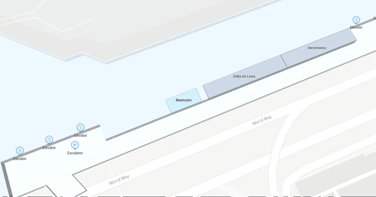 LAX Terminal 3 Level 2 Interactive map