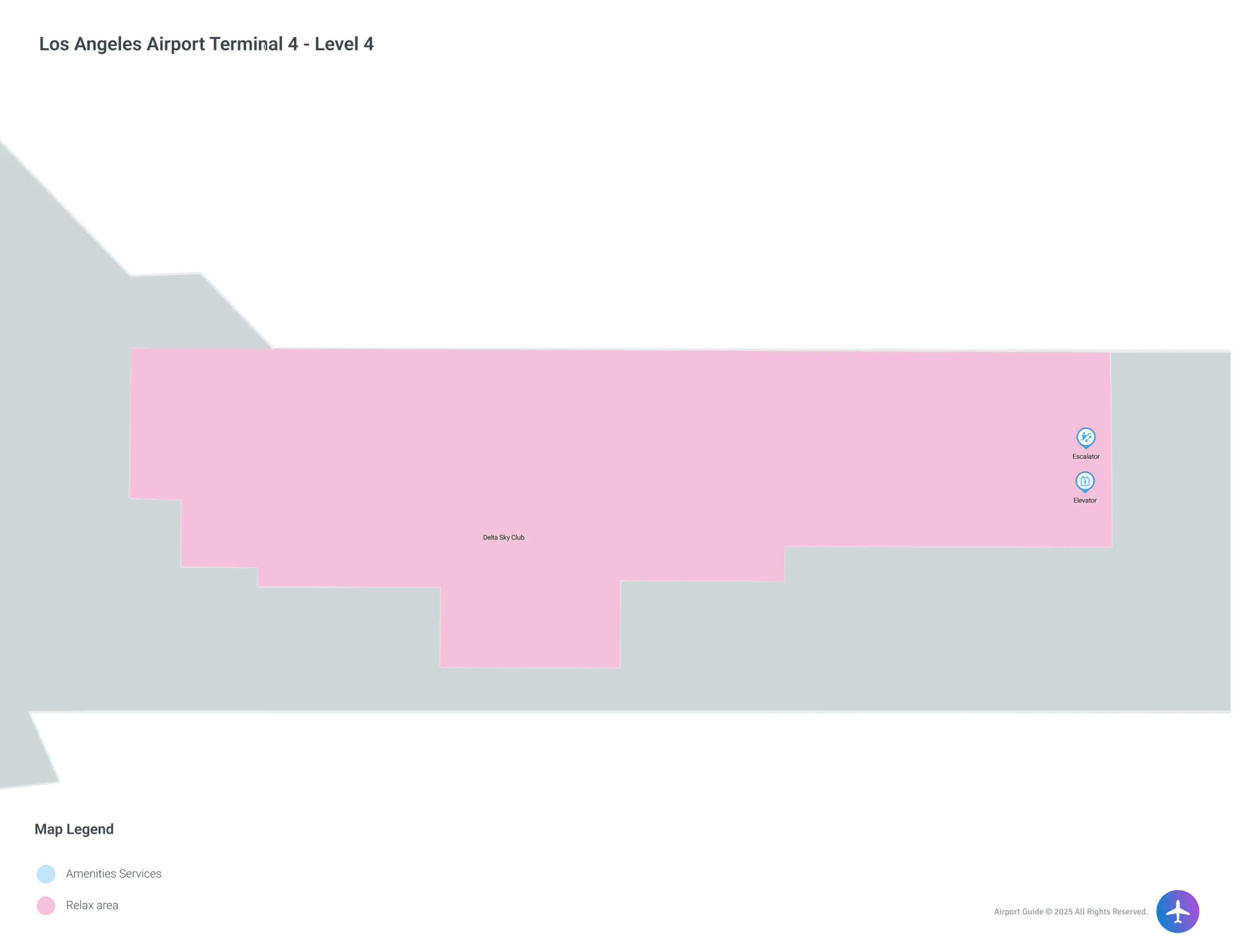LAX Terminal 4 Level 4 map